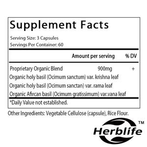 Capsules de basilic sacré biologique OEM/ODM - Complément alimentaire à base de feuilles de basilic sacré, complément à base de plantes, soutien immunitaire, végétalien, biologique - Product Image 2