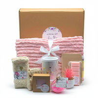 Coffret Cadeau Bien-être Confortable avec Chauffe-Cire Parfumée, Essentiels Faits Main et Boules de Bain Effervescentes