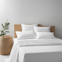 Draps de luxe tissés en tissu 100 % Lyocell de bambou ShiSilk, 300 fils, rafraîchissants, écologiques, motif uni, faits à la main, hypoallergéniques