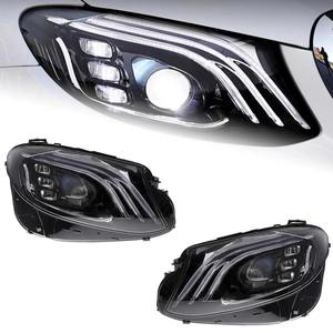 W213 Mise à niveau des phares LED pour Benz <span class=keywords><strong>E200</strong></span> E260 E300 2016-2019 Lampe frontale DRL Signal Projecteur Lentille Automobile Maybach Modifié - Product Image 1