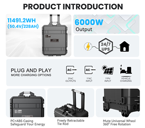 Potente Estación de Energía Solar de 10000 Wh, UPS Portátil, Almacenamiento de Energía para el Hogar, Exteriores e Industria, Grado Industrial, Energía para Vehículos Eléctricos - Product Image 2