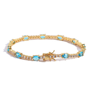 Pulsera de tenis para mujer con diseño de huevo de colores de 4mm x 6mm, joyería de color estilo hip-hop de 2mm, collar de moda Tanjing Lijing - Product Image 4