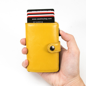 Casekey FD08 Vintage Ultra Thin <b>RFID</b> <b>for</b> <b>Wallet</b> Portafogli Push Button Card Holder Slim Auto Eject Smart <b>Wallet</b> <b>Men</b> - Product Image 2