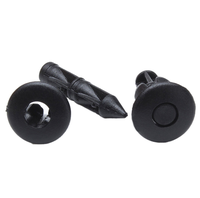 Clips de fixation en nylon noir à trou de 6 mm, longueur 20 mm, pour pare-chocs et ailes de voiture, fixation de panneaux de carrosserie, remplacement en plastique