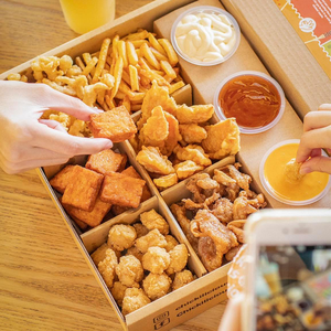 Tùy chỉnh Hội Đồng Quản trị hộp với nắp Platter thực phẩm Brunch Hộp bao bì Takeaway ăn trưa Kraft Hộp giấy cho dã ngoại thực phẩm packagi - Product Image 2