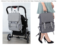 Sac à couches multifonction pour bébé, sac à dos étanche pour maman, chargeur USB, à langer, nouvelle collection