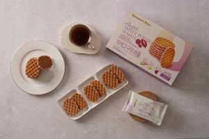 วาฟเฟิลมันเทศสีม่วงพรีเมียม ซามาห์ 360 กรัม 20 ชิ้น ขนมทานเล่น ลดน้ำหนัก ควบคุมน้ำตาล ของหวาน อาหารว่าง ของขวัญ อาหารพกพา ขายส่งจำนวนมาก - Product Image 4