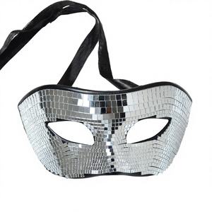 <span class=keywords><strong>Masque</strong></span> <span class=keywords><strong>de</strong></span> disco en plastique avec verre réfléchissant incrusté pour festival et soirée disco, miroir clignotant, nouveau style - Product Image 1