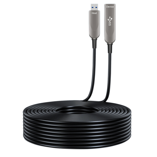 USB3.0/3.1/3.2 Ultra-Speed Active Optic Cables USB-A Fiber Optical Extension Cable 50m 30m 20m 15m 10m for Sale