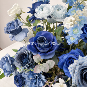 DKB Nouveau Modè<span class=keywords><strong>le</strong></span> Très Populaire Composition Florale pour Allée de Mariage, Décoration de Rangée de Fleurs Artificielles Bleues pour Allée - Product Image 4