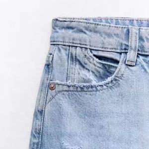 กางเกงยีนส์ทรงหลวมเอวต่ำแบบใหม่สำหรับผู้หญิง OEM ปรับแต่งได้ ทรงตรง ขากว้าง ล้างสี แฟชั่นลำลอง - Product Image 5