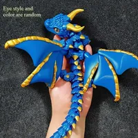 Dragon volant imprimé en 3D avec modèle de statue articulée SDA03, figurine de dragon à deux cornes créative, décoration de la maison, décoration de la chambre