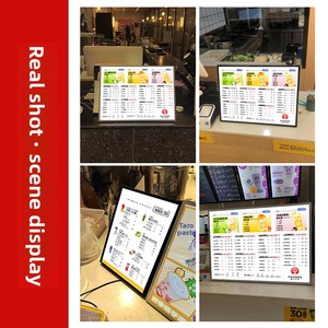 Caja de Luz Rectangular Luminosa de Vidrio Templado para Menús, para Tiendas de Té con Leche, Tablero de Exhibición de Pedidos para Bar A3, Cartel Vertical con Lista de Precios - Product Image 4