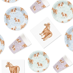 Juego de Vajilla con Temática de Animales de Granja DAMAI, Juego de Platos de Papel, Vasos de Papel, Servilletas Desechables para Fiestas de Cumpleaños y Fiestas Infantiles - Product Image 4