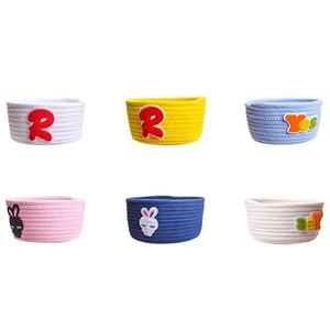 <span class=keywords><strong>Panier</strong></span> de rangement en corde de coton tissé de grande capacité avec poignée <span class=keywords><strong>panier</strong></span> de couette pour sous-vêtements seau de rangement ménager - Product Image 6