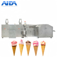 Ligne de cuisson commerciale entièrement automatique de cône de crème glacée de gaufre cône d'oeuf faisant la machine Offre Spéciale le produit fabriqué en Chine