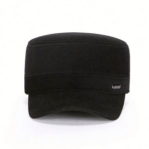 2025 Winter Thick Warm <b>Flat</b> Top Sports <b>Caps</b> for <b>Men</b> Outdoor Fashion Casual Warm Captain Hat - Product Image 2