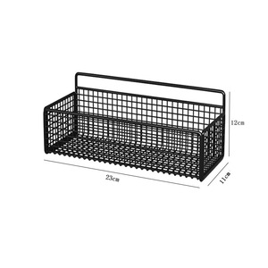 Modern Single-Tier Chrome Plated Metal Grid Basket Organizer Wall-Mounted <b>Bathroom</b> <b>Storage</b> Hanging Basket New Home Furniture - Product Image 5