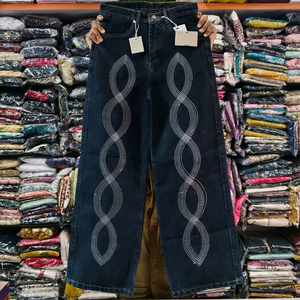 Nuovi <span class=keywords><strong>Jeans</strong></span> Cargo da Donna Traspiranti, Casual, con Ricami, Vestibilità Ampia, Gamba Dritta, Pantaloni Lunghi in Denim, <span class=keywords><strong>Jeans</strong></span> <span class=keywords><strong>Boyfriend</strong></span> all'Ingrosso - Product Image 6