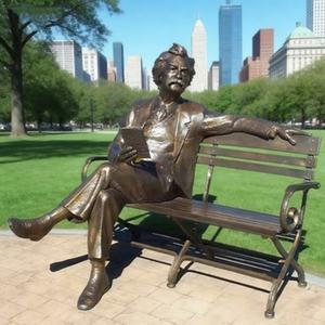 Estatua de Bronce de Albert Einstein a Tamaño Real en un Banco, Decoración de <span class=keywords><strong>Calle</strong></span> para Exteriores en Venta - Product Image 2