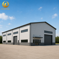 Kit de construction de bâtiment de garage, d'entrepôt ou d'atelier en structure métallique durable, résistant aux intempéries, avec portique métallique