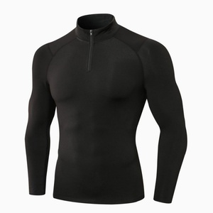 Camisetas Deportivas Transpirables y Cómodas para Hombre, Personalizadas, Ropa para Correr, Ropa para Trotar, Camiseta con Cierre de Cremallera de un Cuarto - Product Image 2