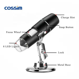 Microscópio digital portátil usb, lupa digital portátil 1000x hd wi-fi sem fio microscópio digital de elétron industrial para estudantes