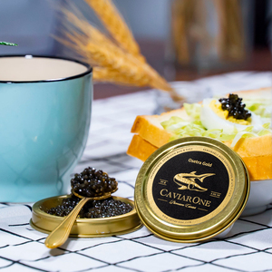 Carta testurizzata impermeabile su misura caviale congelato in rilievo 3D in lamina d'oro personalizzato alta rotonda etichette adesive per caviale - Product Image 6