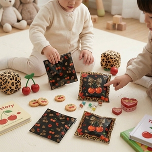 Sacs à bonbons en plastique imprimés cerises, 100 pièces/paquet, sacs cadeaux <span class=keywords><strong>pour</strong></span> enfants, friandises, fête d'<span class=keywords><strong>anniversaire</strong></span>, baby shower, décorations de mariage - Product Image 3