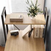 Bureau d'ordinateur simple, table d'e-sport, poste de travail multifonction en bois, bureau d'étude avec étagère de rangement à plusieurs niveaux