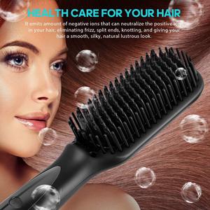 <span class=keywords><strong>Meilleure</strong></span> vente <span class=keywords><strong>Brosse</strong></span> <span class=keywords><strong>chauffante</strong></span> en céramique à ions négatifs pour lisser les cheveux et la barbe sans frisottis - Product Image 4