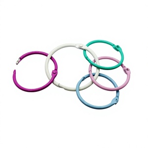YIWANG, venta al por mayor, anillos de encuadernación de hojas sueltas de colores de tamaño personalizado, anillo de libro de acero para tarjeta o archivo - Product Image 2