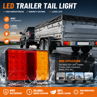 Luces Traseras LED de 12V de Alta Luminosidad para Remolques, 30 LED, IP67 Impermeables, Luces de Freno e Intermitentes Traseras para Caravanas y Camiones, Directo de Fábrica