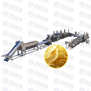 Özel otomatik patates cipsi üretim işleme hattı 380v 220v endüstriyel patates kızartması patates gevrek yapma makineleri