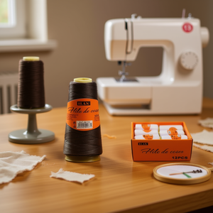 Filo da Cucito Ilan Marrone Scuro 2750 M, Confezione da 12 Rocchetti, 19 Colori - Product Image 2