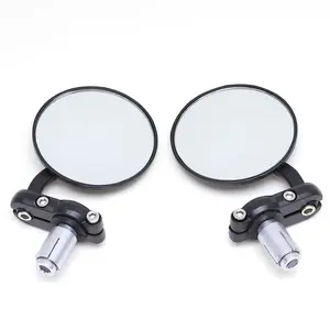 Motorcycle Rearview Side Motor Bar End Scooter Retro Rear View Sport Bike Universal Vintage Mirror