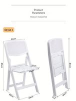 Chaise pliante Wimbledon en résine blanche rembourrée pour l'extérieur, idéale pour les mariages, les fêtes, les hôtels et la location événementielle