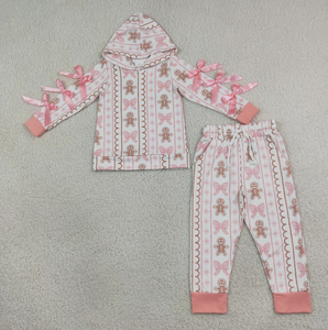 Conjuntos Navideños para Hermanas: Sudadera con Capucha, Mangas con Lazos, Luces de Jengibre y Bolsillos, Pantalones Jogger - Product Image 5