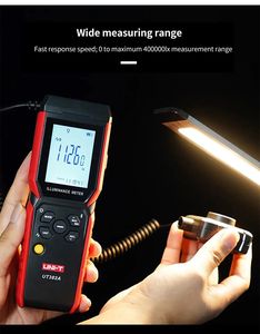 UNI-T UT382A เครื่องวัดแสงดิจิตอลความแม่นยำสูง APP 400000lx เครื่องบันทึกข้อมูลสำหรับการทดสอบทางอุตสาหกรรม - Product Image 2