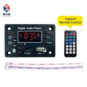 LED USB TF FM Radio Audio lettore MP3 modulo decodificatore circuito musicale fabbrica all'ingrosso blu dente <span class=keywords><strong>5.0</strong></span> 5V 12V cavi neri SFD - Product Image 2
