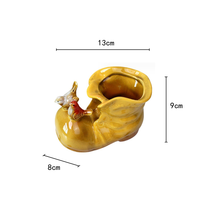 L Moderne En Céramique Émaillée Artisanat Pot De Fleur Petites Bottes En Forme De Chaussure De Bureau Succulent Plantation Vase et Stylo Conteneur