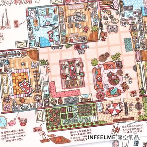 4 pegatinas por paquete Serie <span class=keywords><strong>Mi</strong></span> Pequeña Casa # 37 pegatinas de paisajes extra grandes - Product Image 3