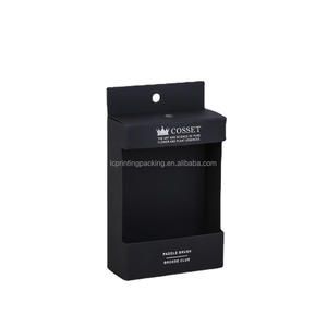 Cajas de embalaje de papel de lujo con logotipo personalizado Laminación mate Revestimiento UV en relieve para cepillos de pelo redondos grandes - Product Image 2