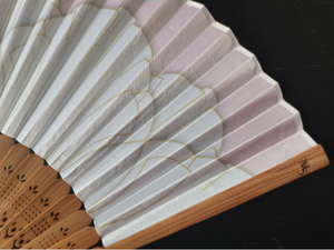 High-Grade Custom Printed Fabric Foldable <b>Handheld</b> <b>Fan</b> Bamboo <b>Fan</b> for Party and Wedding <b>Fan</b> - Product Image 5