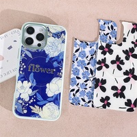 Coque de téléphone à panneau arrière magnétique remplaçable pour iphone 17 / 17pro/17promax/17air avec la fleur de dorure