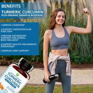 Capsules de curcuma bio personnalisées Prival, extrait pur, complément alimentaire de qualité alimentaire, stimulant énergétique pour adultes - Product Image 3