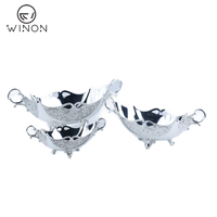 Plateau de service en alliage de Zinc, panier à fruits en forme de bateau, pour décoration de mariage, 11 pouces, 1 pièce