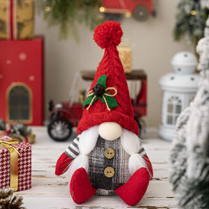 Youlun Grande Promotion Nouveauté Noël Nain Lutin Poupée Décoration de Noël en Peluche Tissu Cadeau Fête à la Maison Fait Main Gnome de Noël avec Chapeau Tricoté - Product Image 3