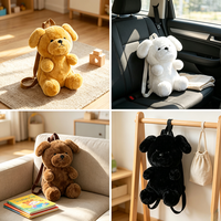 Sac à dos mignon en forme de chien en peluche, sac à bandoulière avec sangle réglable, sac à bandoulière en peluche Kawaii, sac à dos décontracté pour filles