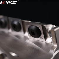 Tête de coupe à 6 dents avec inserts en carbure, corps en aluminium/acier, profil hélicoïdal pour bois dur massif, longue durée de vie